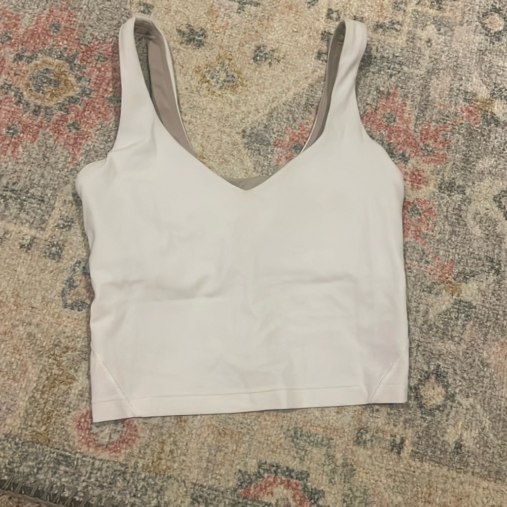 Lululemon white align tank. Size 2 worn a couple times